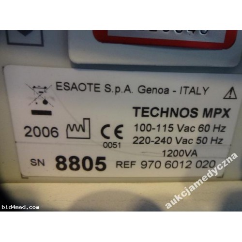 Esaote Technos MPX ultrasound machine