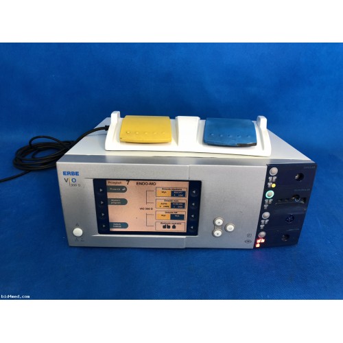 ERBE VIO 300D electrosurgical unit with footswitch and accessories