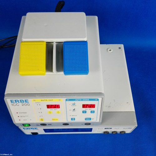 ERBE ICC 200 electrosurgical unit with footswitch and APC 300 module