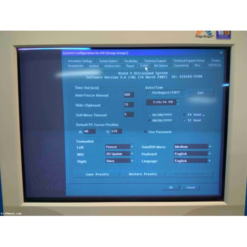 GE  VIVID 3 Ultrasound machine with 4 transducers