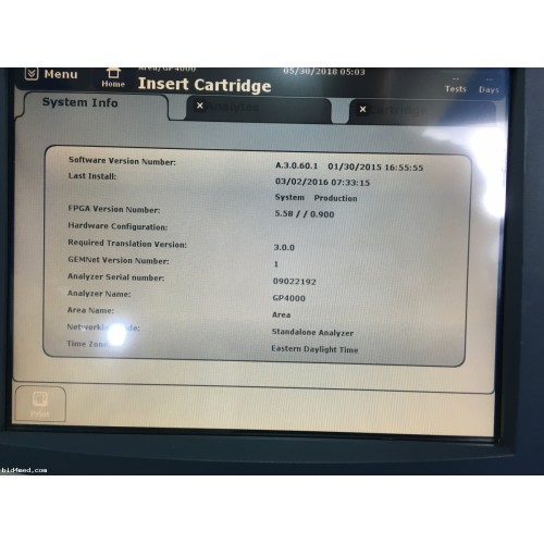 INSTRUMENTATION LABORATORY GEM Premier 4000 Blood Gas Analyzer