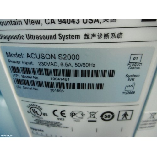 Acuson S2000 ultrasound device with 2 transducers
