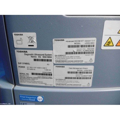 TOSHIBA Nemio XG SSA-580A Ultrasound machine