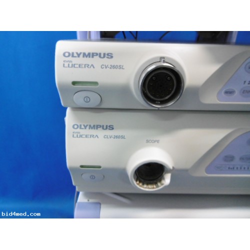 Olympus Endoscope Video System CV-260SL & CLV-260SL monitor, trolley, keyboard