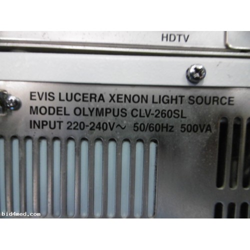 Olympus Endoscope Video System CV-260SL & CLV-260SL monitor, trolley, keyboard
